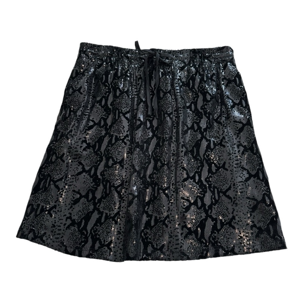 Joe Fresh Sequins Snakeskin A-Line Mini Skirt - Size Small